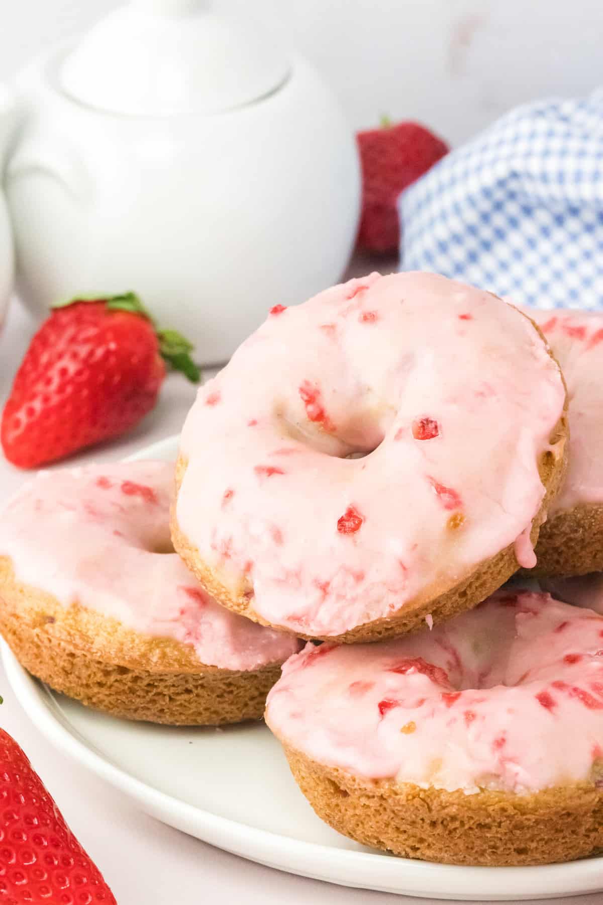 Quick Baked Strawberry Donuts: Prep Ahead & Freezer Friendly